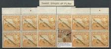 MALTA 1948-53 "HALATION FLAW" SG238ca (PROGRESSIVE) THREE STAGES CAT £675