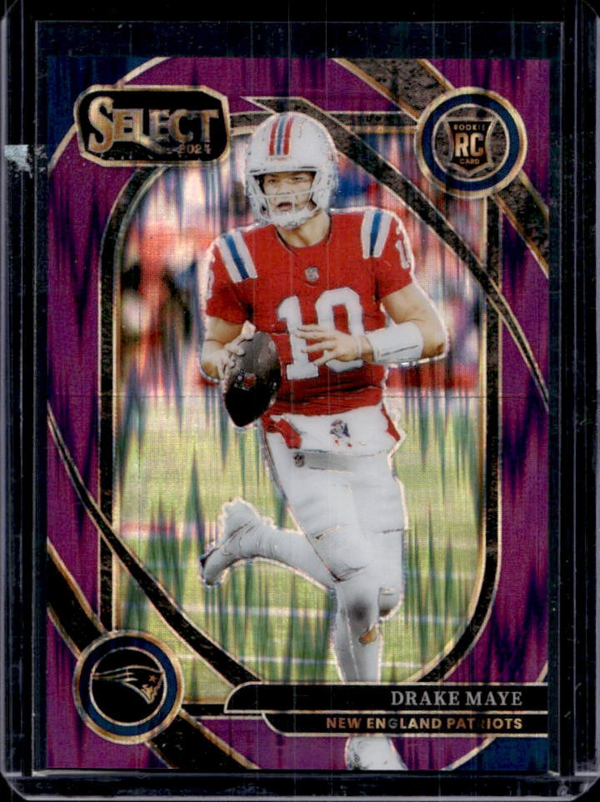 2024 Select Drake Maye Club RC Purple Prizm Shock #198/360 Patriots