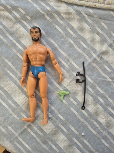 1974 Mego Vintage Star Trek Klingon Figure With Original Blue Phaser And Belt
