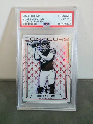 2024 Panini Phoenix - Contours Caleb Williams #CON-CWS Red /99 (RC) PSA 10