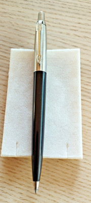 parker jotter vintage Kugelschreiber, schwarz, gebraucht, mit Pfeilclip