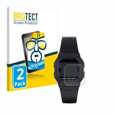 2x Display Schutz Folie für Casio W-800H-1AVES Zubehör Transparent