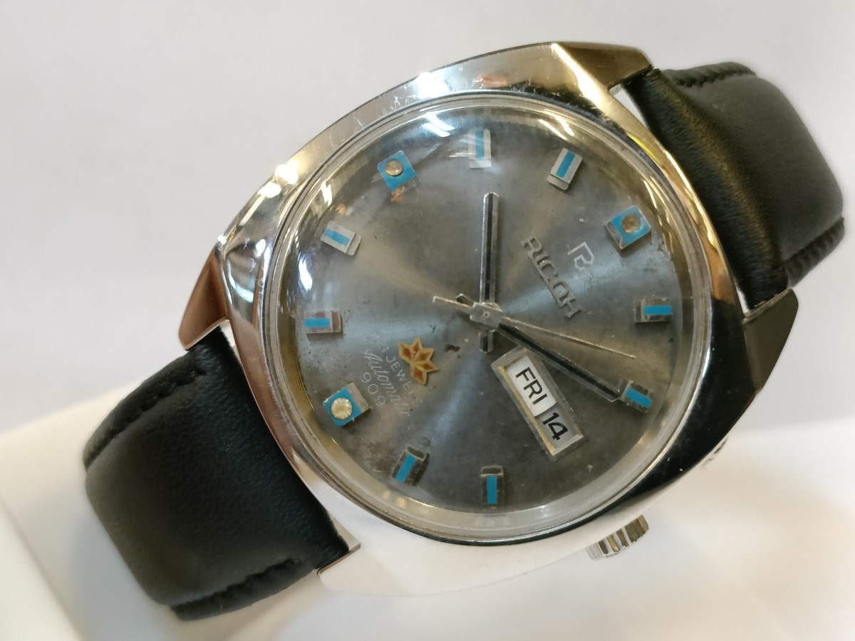 Ricoh Crystal 909 Automatic 61909A 21 Jewels Vintage Day 9 Watch