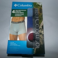 Columbia Mens 4 Pack High Performance Stretch Boxer Briefs XL No Fly