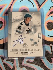 Jack Thompson 800/999 Future Watch 2024-25 UD SP Authentic San Jose Sharks (KJ1)