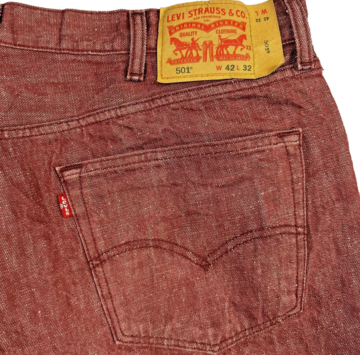 Levi's Button Red Jeans for Men for sale | eBay