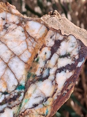 Nice Thick Slab Gold Ore Blu Mtn Visible Gold In Chalcopyrite Showing High Grade