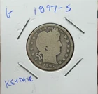 1897S Extremely Rare Mintage Barber Silver Quarter Very Rare Good Condition