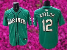 Seattle Mariners - Josh Naylor #12 Green Cool Base Stitched
