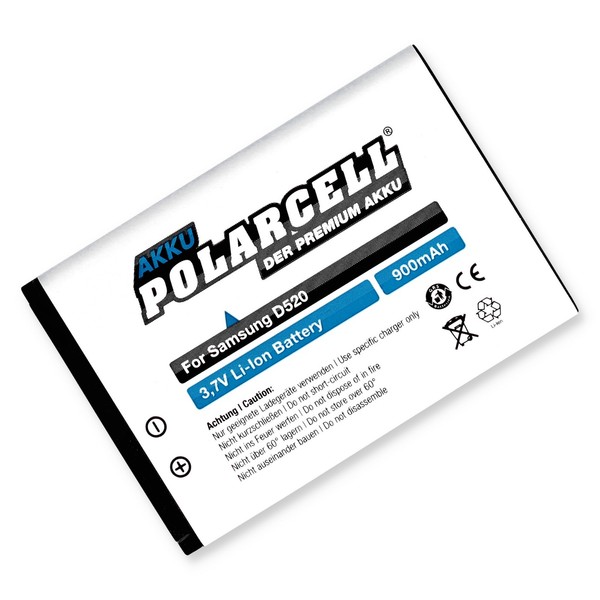 Polarcell Akku FüR Samsung GT-E1190 GT-E1200 GT-E1230 GT-E1270 Batterie Accu-image