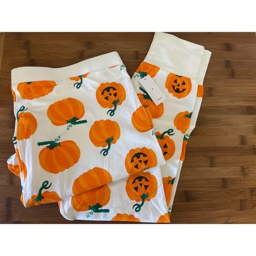 Neu mit Etikett Old Navy Damen XL Halloween Kürbis Pyjama 2-teilig Schlafanzug Nachtwäsche Langarm - Bild 8 von 8