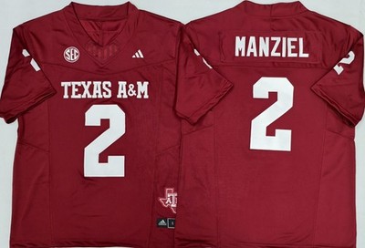 6 Colors 2# Johnny Manziel Maroon Texas A&M Jersey All Stitched