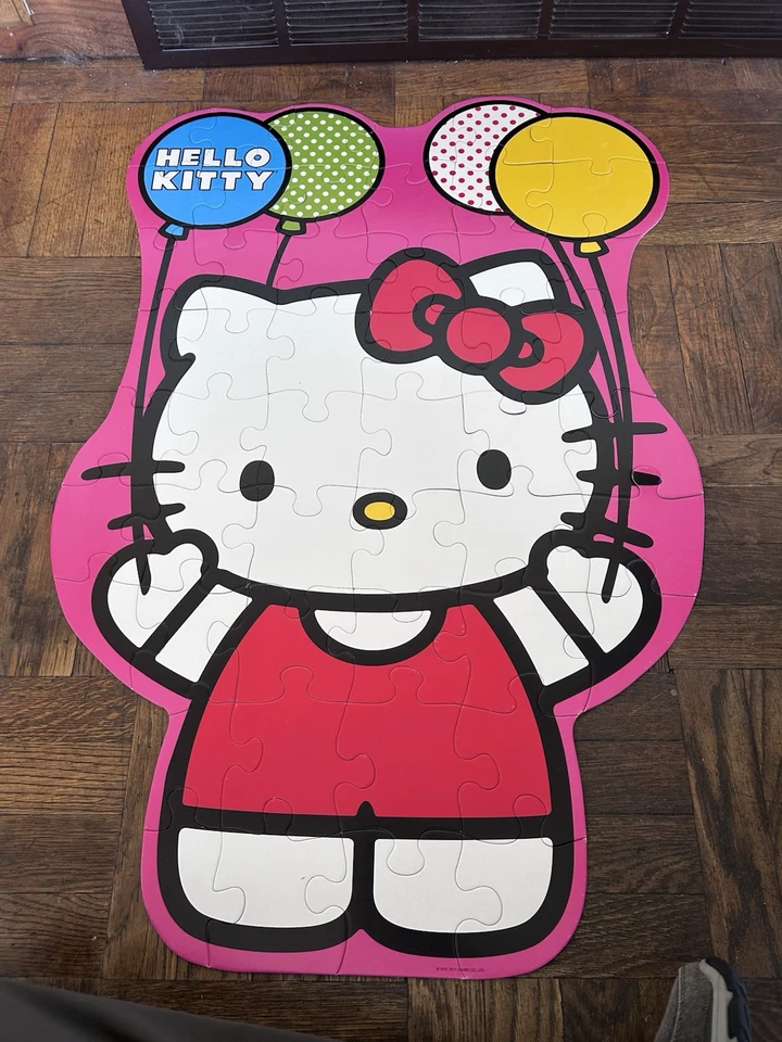  Hello Kitty Floor Puzzle 24 x 36 Inch 50 Pieces Cardinal Sanrio Bow Balloon - Image 2 of 4