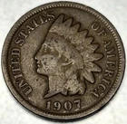 1907 Indian Head Cent Penny Good Condition 1c One Cent US Coin- 1240