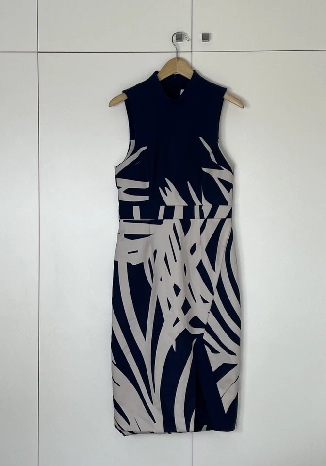 Vintage Rebecca Valance Dress Size AU 10 US 6 Blue Y2K Event Office Party Rare