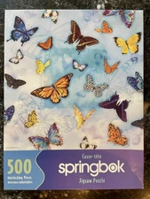 VTG Springbok Butterflies puzzle 500 pcs monarchs COMPLETE!