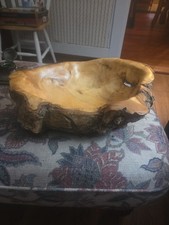 Vintage Burl Bowl Nature Edge Wood Bowl