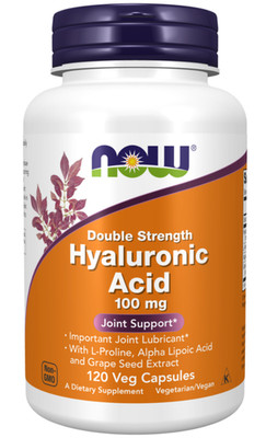 Now Foods Hyaluronic Acid Double Strength 100 mg 120 Veg Capsules