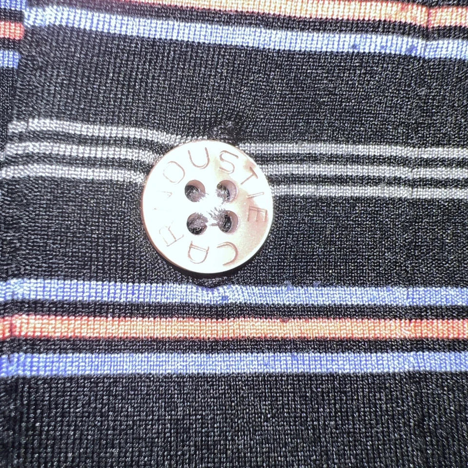 Nuevo sin etiquetas Auténtico Kapalua Country Club Carnoustie Golf Polo XL Rayas Negro Foto 4 de 4