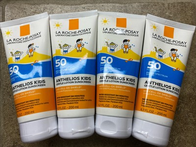 4 PACK La Roche-Posay 50 Anthelios Kids Gentle Lotion Sunscreen SPF50 6.7oz