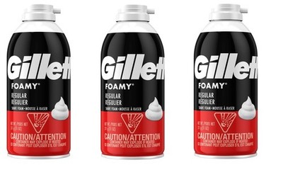 BL Gillette Foamy Shave Foam Regular 11oz X 3 Packs