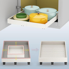 Pull Out Cabinet Organizer,Expandable Width 15"-21" ,Depth 17"-24" with 3 Rails