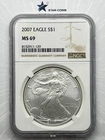 2007 Silver Eagle NGC MS69 (Brown Label)