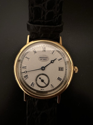 Breguet Classique Ref 5920 Automatic Date Small Seconds Guilloche Dial Watch
