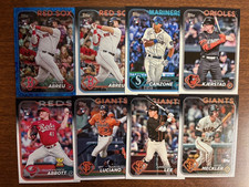 2024 Topps 22 RC Lot Wilyer Abreu Blue Sparkle #'d 918/999 Dominic Canzone ++