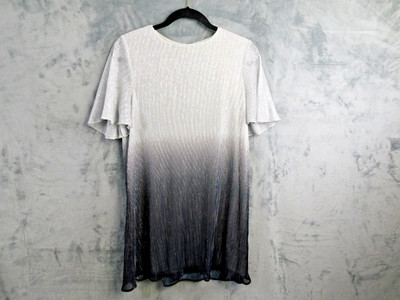 Show Me Your Mumu Dress Womens Small Silver Metallic Shift Mini Glam Sparkly
