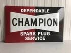 Exquisite CHAMPION Spark Plug Service - Porcelain Enamel Wall Sign, Size 80x50cm