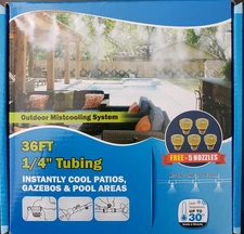 Patio Cooling Misting System | Outdoor Cooling System for Outdoor living. Red...