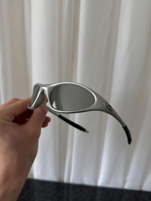 NEW Oakley Plate  Sonnenbrille - Silber Wickel Vintage Brille Prizm Ruby Gläser