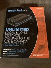 Magic Jack Go Phone Adapter Portable Home and On-The-Go Not Tested