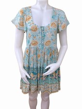 Spell & The Gypsy Collective Seashell  Mini Dress in Seafoam Size XS