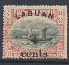 North Borneo Labuan 1904 4c on 8c SG131 Mint Cat &pound;25