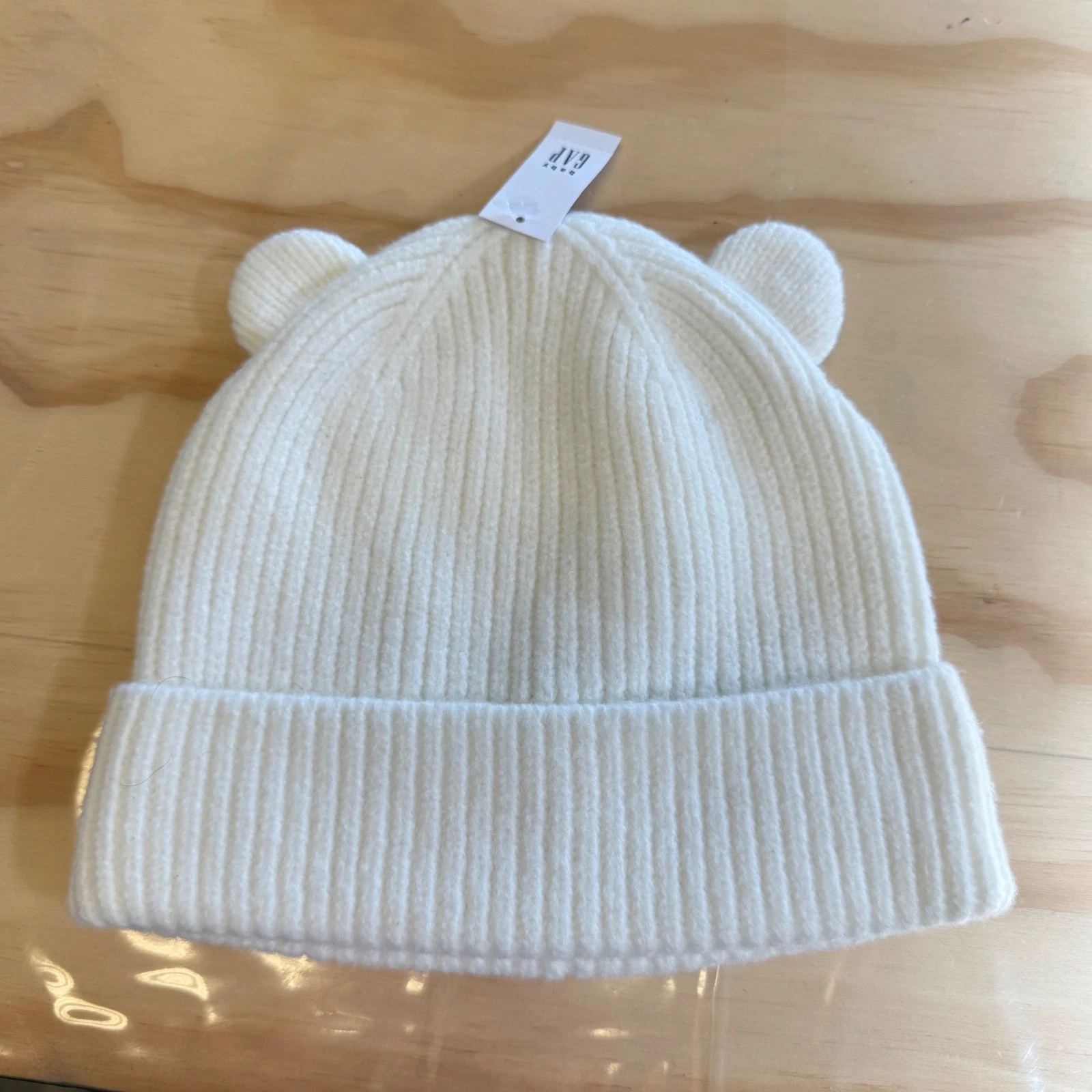 NWT Baby Gap Toddler Bear Ear Ribbed Knit Beanie Hat Off White 2-3 Years 52cm
Opens in a new window 