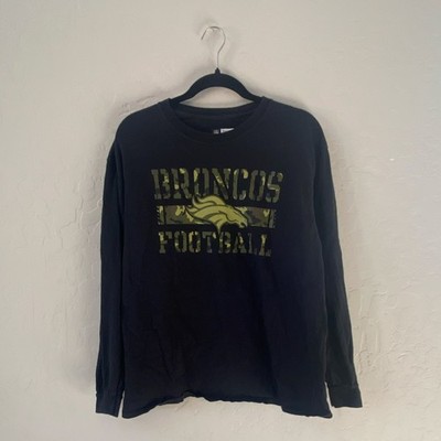 NFL Team Apparel Denver Broncos Black Long Sleeve Shirt Officially Licensed