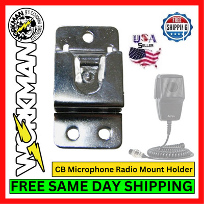 Workman Heavy Duty CB Microphone Clip Holder Radio For Mic 3 Pin Hanger Mount