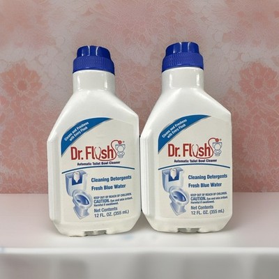 2x Dr. Flush Automatic Toilet Bowl Cleaner 12 oz Each Fresh Blue Water