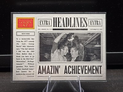 2012 Panini Golden Age 1969 New York Mets Amazing' Achievement Headlines #7
