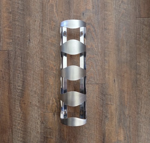 IKEA VURM Wine Rack Stainless Steel Chrome 4 Bottles Wall Mount RETIRED 17.75"