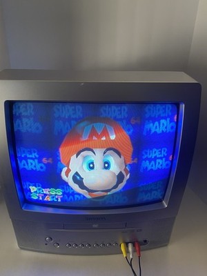 Toshiba MD13Q41 TV DVD Combo 13'' CRT Retro Gaming Tested No Remote 