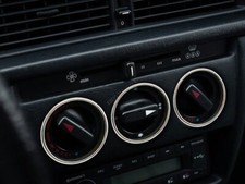 Fits Mercedes W201 82-93 Aluminium Ringe f&uuml;r L&uuml;ftungsregler Heizungsregler x3