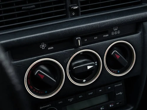 Fits Mercedes W201 82-93 Aluminum Rings for Vent Control Heater Control x3