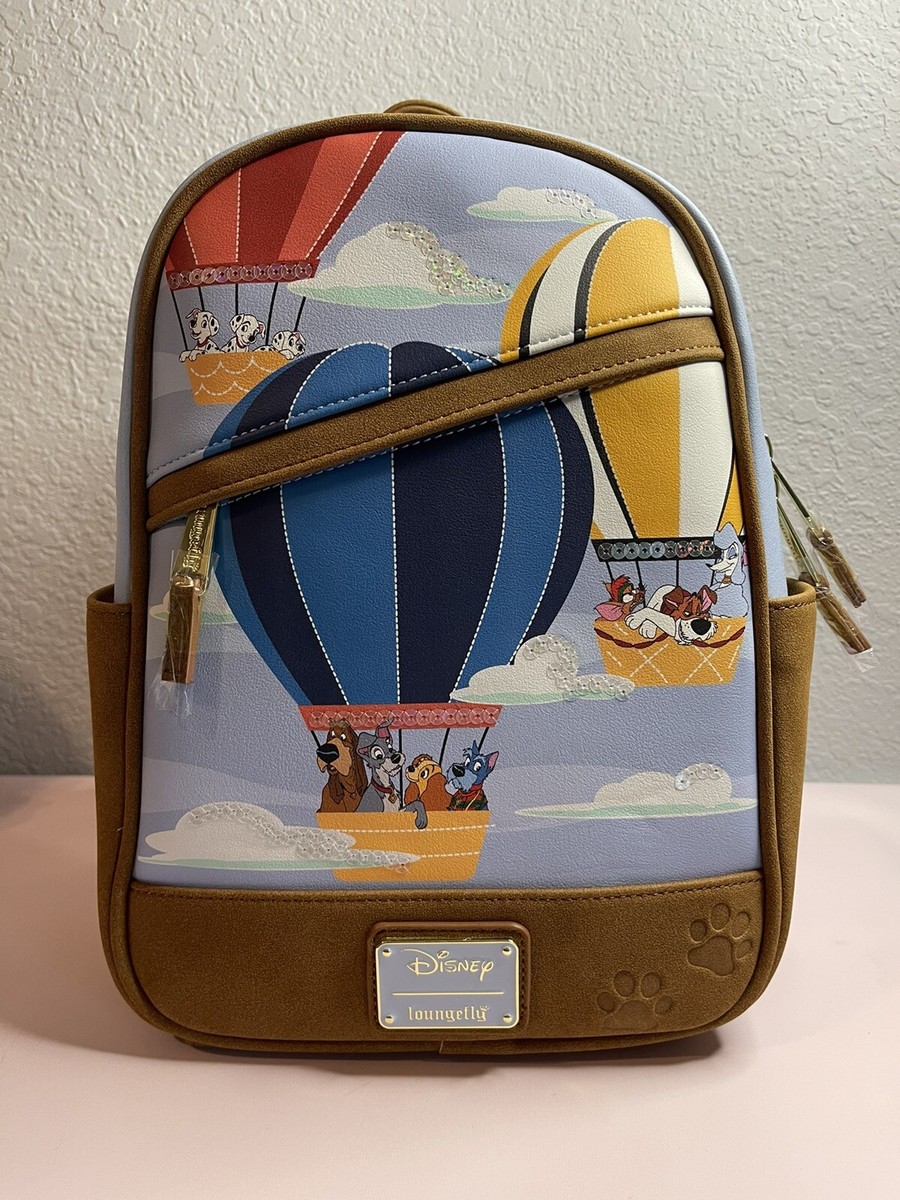 Loungefly Disney Dogs With Air Balloons Mini Backpack New  display picture 3