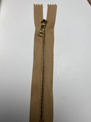 RRi zip 14cm Long 4mm Width Brass Teeth - Image 1 of 4