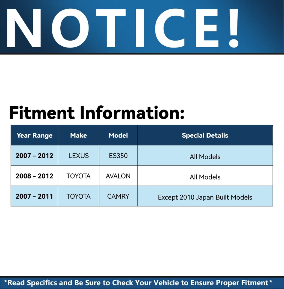 Rotores delanteros traseros perforados pastillas de freno de cerámica para Toyota Camry Avalon Lexus ES350 Foto 2 de 4