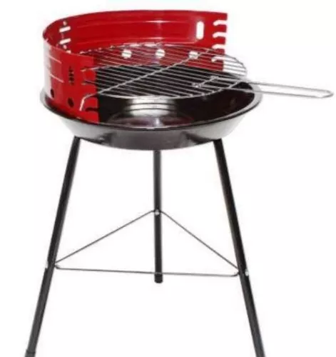 Festival Holzkohlegrill 36x36x55cm Rundgrill Standgrill Camping Garten Grill NEU