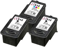 PG512 Black CL513 Colour Refilled Ink Cartridges For Canon MP499 Printer